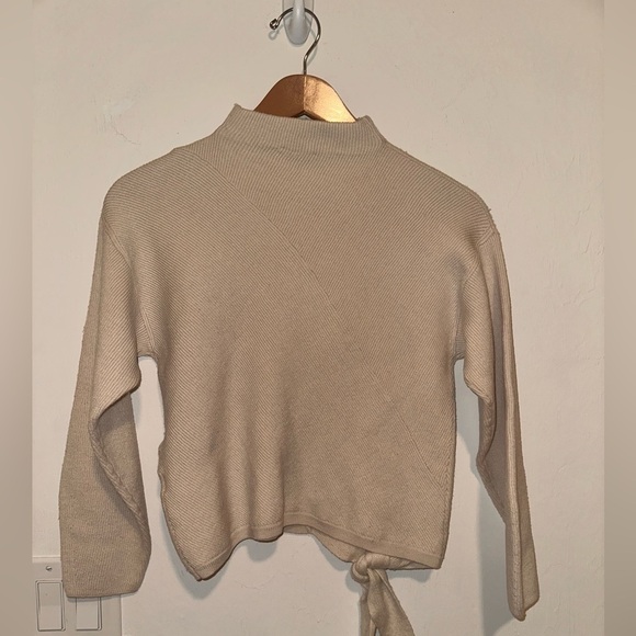 Rebecca Taylor Side Tie Sweater in Cream Sz M - Picture 5 of 8